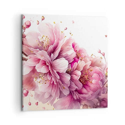 Impression sur toile - Image sur toile - Fleur florissante de cerisier - 50x50 cm