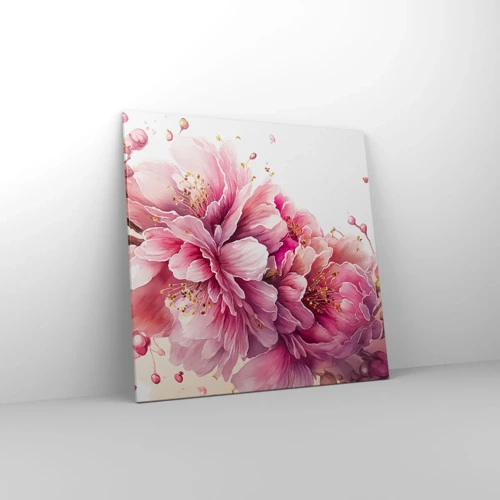 Impression sur toile - Image sur toile - Fleur florissante de cerisier - 70x70 cm