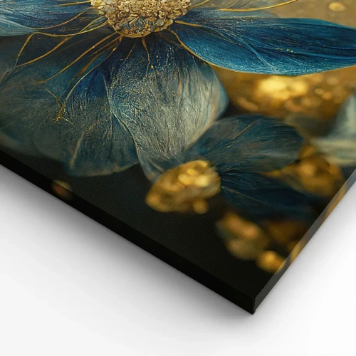 Impression sur toile - Image sur toile - Fleurir avec de l'or - 120x80 cm