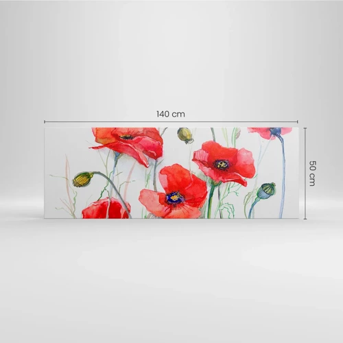 Impression sur toile - Image sur toile - Fleurs polonaises - 140x50 cm