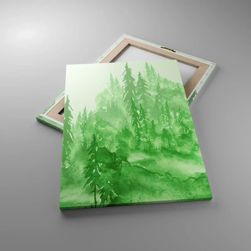 Impression sur toile - Image sur toile - Flou de brouillard vert - 50x70 cm