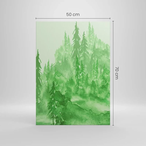 Impression sur toile - Image sur toile - Flou de brouillard vert - 50x70 cm