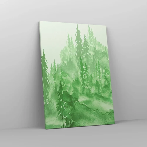 Impression sur toile - Image sur toile - Flou de brouillard vert - 50x70 cm