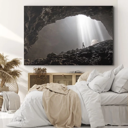 Impression sur toile - Image sur toile - Grotte lumineuse - 70x50 cm