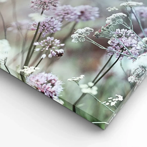 Impression sur toile - Image sur toile - Herbes douces en filigrane - 100x40 cm