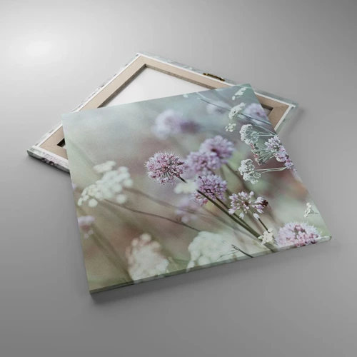 Impression sur toile - Image sur toile - Herbes douces en filigrane - 60x60 cm