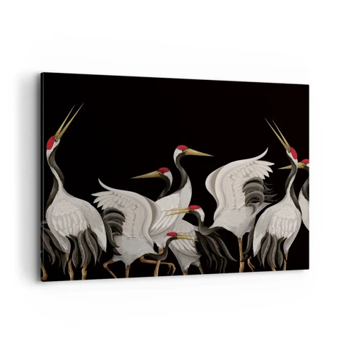 Impression sur toile - Image sur toile - Histoire d'oiseaux - 100x70 cm
