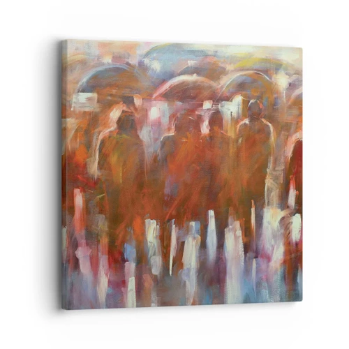 Impression sur toile - Image sur toile - Identiques sous la pluie et dans le brouillard - 30x30 cm