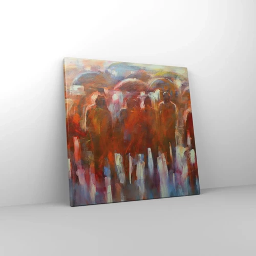 Impression sur toile - Image sur toile - Identiques sous la pluie et dans le brouillard - 40x40 cm