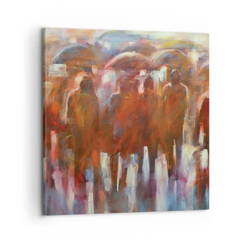 Impression sur toile - Image sur toile - Identiques sous la pluie et dans le brouillard - 60x60 cm