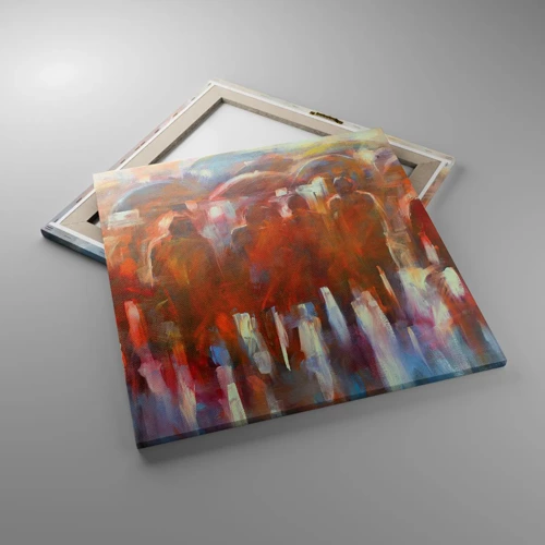 Impression sur toile - Image sur toile - Identiques sous la pluie et dans le brouillard - 60x60 cm