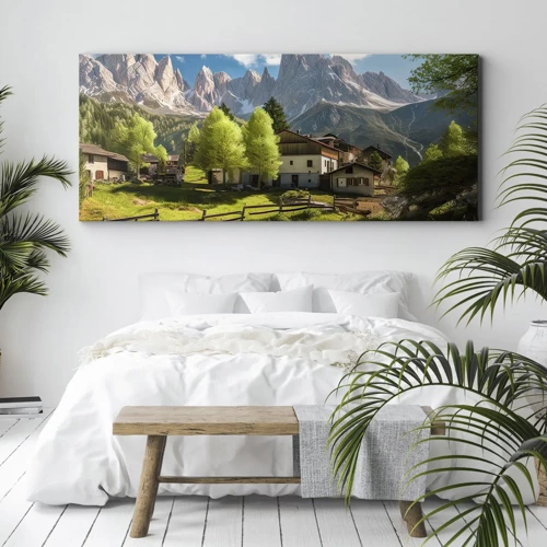 Impression sur toile - Image sur toile - Idylle alpine - 100x40 cm