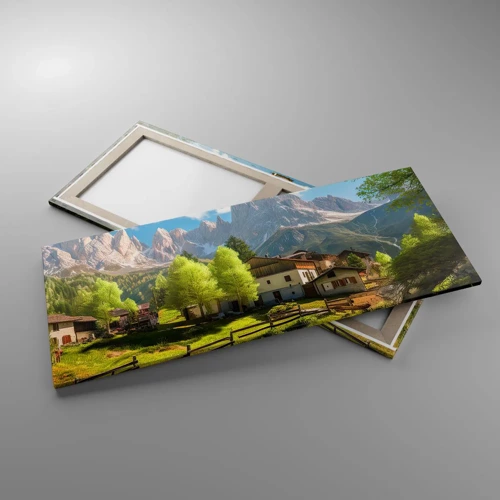 Impression sur toile - Image sur toile - Idylle alpine - 120x50 cm