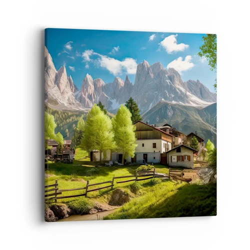 Impression sur toile - Image sur toile - Idylle alpine - 40x40 cm