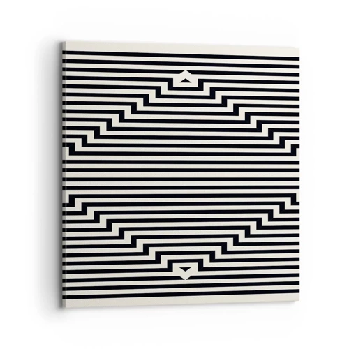 Impression sur toile - Image sur toile - Illusion géométrique - 70x70 cm