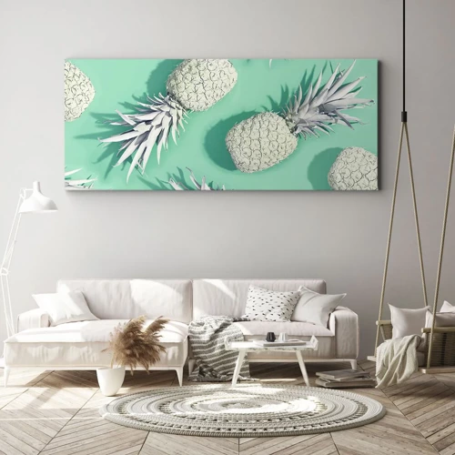 Impression sur toile - Image sur toile - Ils se combinent très bien avec la menthe - 100x40 cm