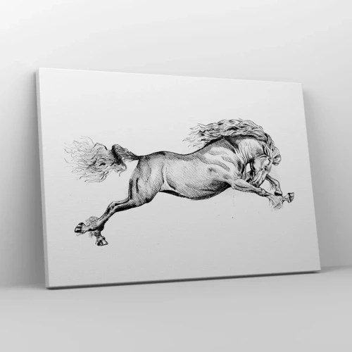 Impression sur toile - Image sur toile - Immortalisé au galop - 70x50 cm