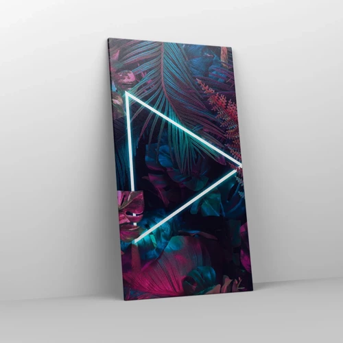 Impression sur toile - Image sur toile - Jardin de style disco - 65x120 cm