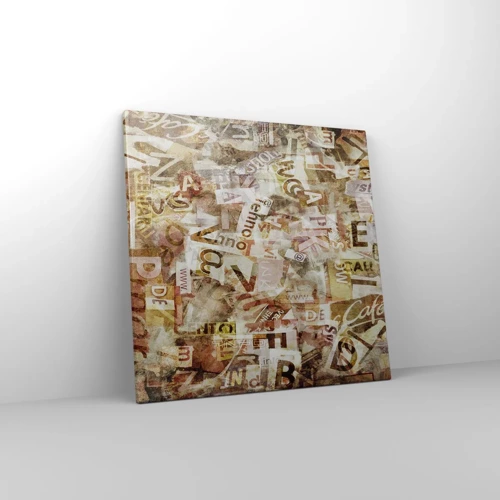 Impression sur toile - Image sur toile - J'unifie le bavardage - 50x50 cm