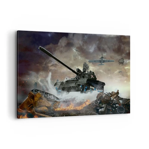 Impression sur toile - Image sur toile - La bataille est terrible et belle - 120x80 cm