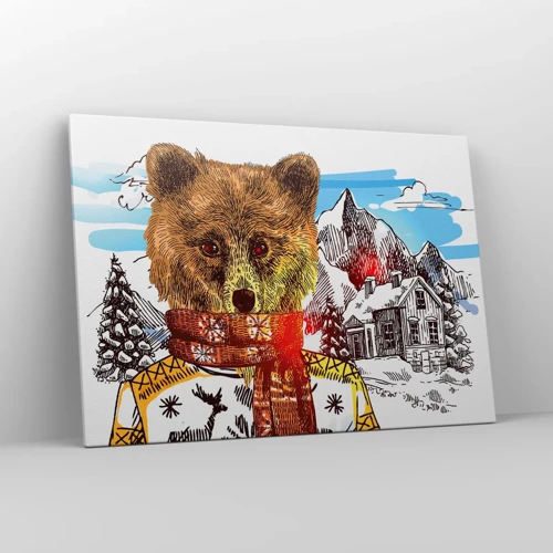 Impression sur toile - Image sur toile - La cabane aux ours - 100x70 cm