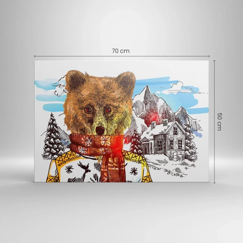 Impression sur toile - Image sur toile - La cabane aux ours - 70x50 cm