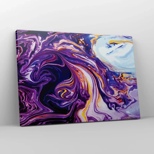 Impression sur toile - Image sur toile - La courbure de l'espace en violet - 70x50 cm