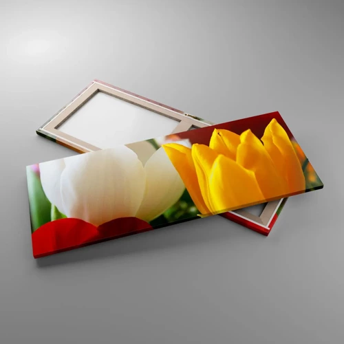 Impression sur toile - Image sur toile - La fièvre des tulipes - 100x40 cm