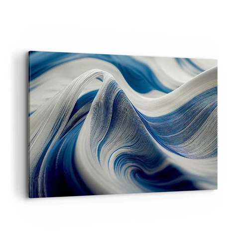 Impression sur toile - Image sur toile - La fluidité du bleu et du blanc - 120x80 cm