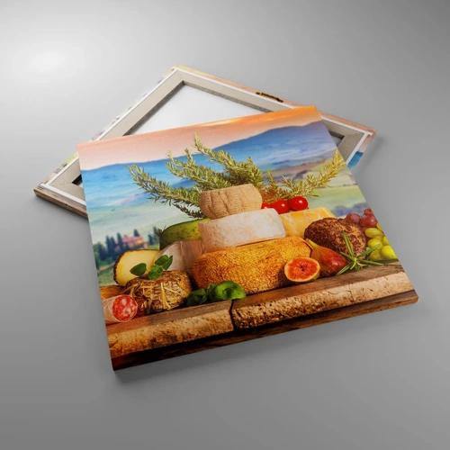 Impression sur toile - Image sur toile - La joie de vivre à l'italienne - 60x60 cm