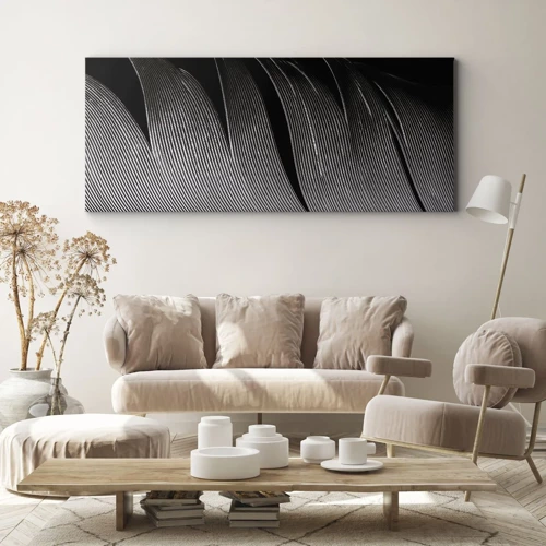 Impression sur toile - Image sur toile - La plume – un design magnifique - 100x40 cm