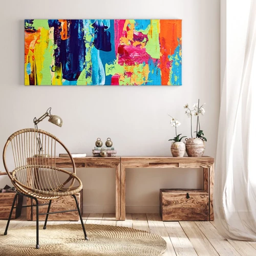 Impression sur toile - Image sur toile - La vie est belle! - 120x50 cm