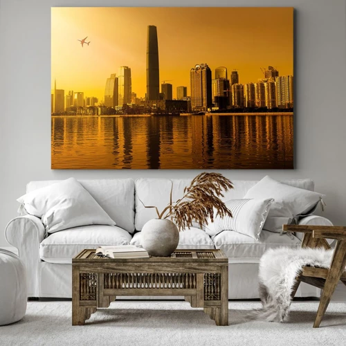 Impression sur toile - Image sur toile - La ville en or - 70x50 cm