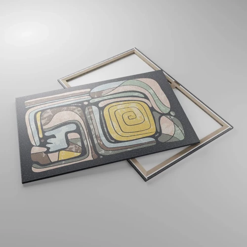 Impression sur toile - Image sur toile - L'abstraction dans l'esprit précolombien - 100x70 cm