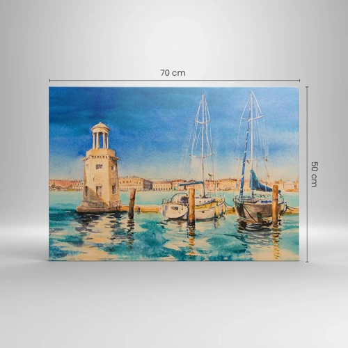 Impression sur toile - Image sur toile - Lagune ensoleillée - 70x50 cm