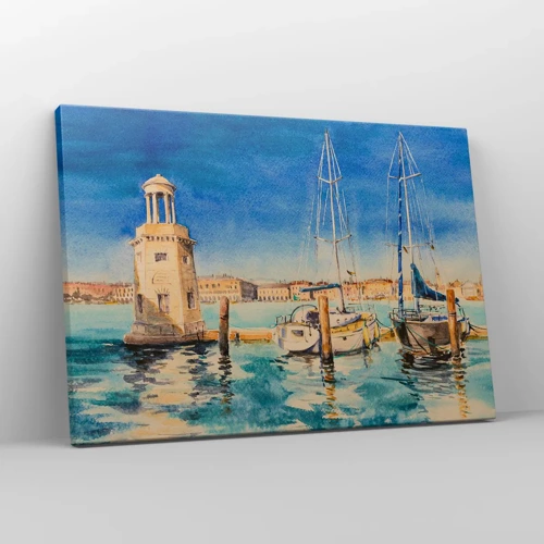 Impression sur toile - Image sur toile - Lagune ensoleillée - 70x50 cm