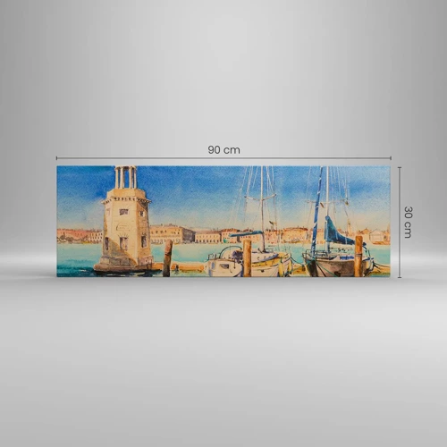 Impression sur toile - Image sur toile - Lagune ensoleillée - 90x30 cm