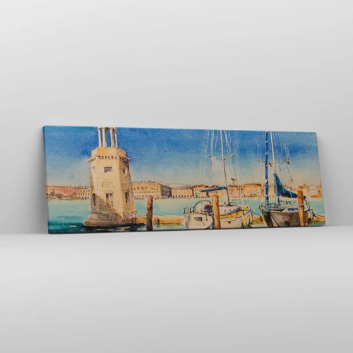 Impression sur toile - Image sur toile - Lagune ensoleillée - 90x30 cm