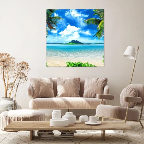 Impression sur toile - Image sur toile - L'azur des tropiques - 30x30 cm