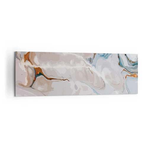 Impression sur toile - Image sur toile - Le bleu serpente sous le blanc - 160x50 cm