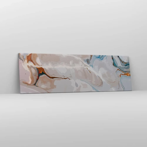 Impression sur toile - Image sur toile - Le bleu serpente sous le blanc - 160x50 cm