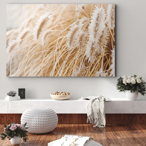 Impression sur toile - Image sur toile - Le bruissement doré de l'herbe - 70x50 cm