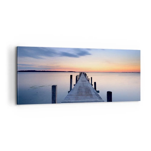 Impression sur toile - Image sur toile - Le calme d'un crépuscule serein - 100x40 cm