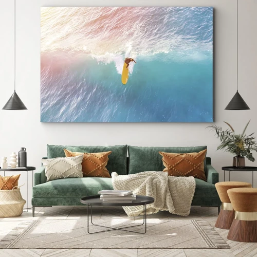 Impression sur toile - Image sur toile - Le cavalier de l'océan - 120x80 cm