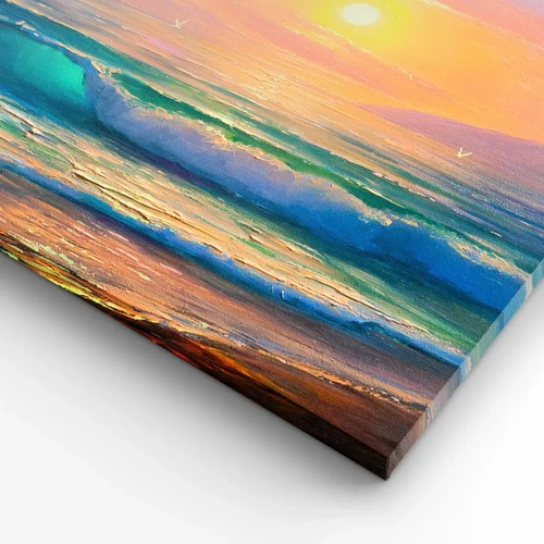 Impression sur toile - Image sur toile - Le chant turquoise des vagues - 70x50 cm