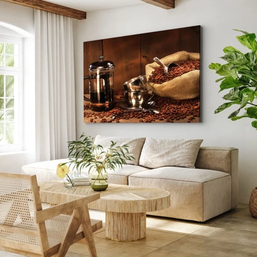 Impression sur toile - Image sur toile - Le charme du café - arôme et goût - 70x50 cm