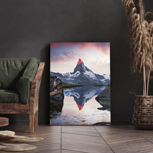 Impression sur toile - Image sur toile - Le coeur des montagnes est chaud - 50x70 cm