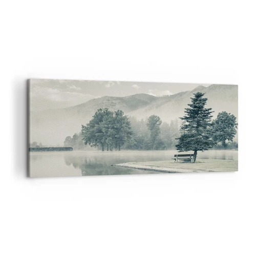 Impression sur toile - Image sur toile - Le lac dort encore - 100x40 cm