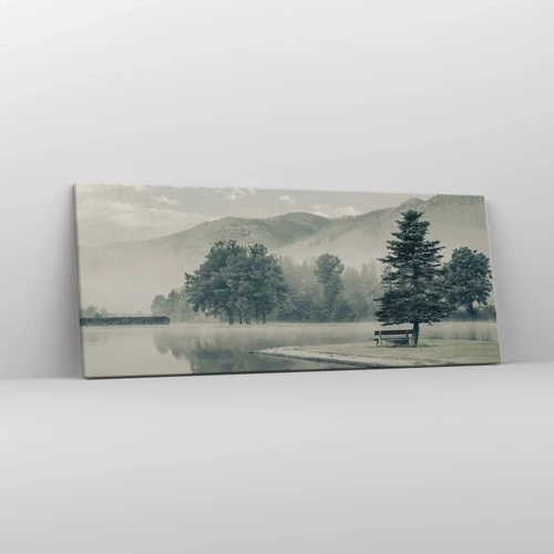 Impression sur toile - Image sur toile - Le lac dort encore - 100x40 cm