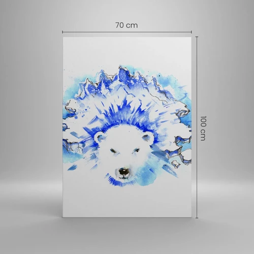 Impression sur toile - Image sur toile - Le roi de l'Arctique dans une couronne de glace - 70x100 cm